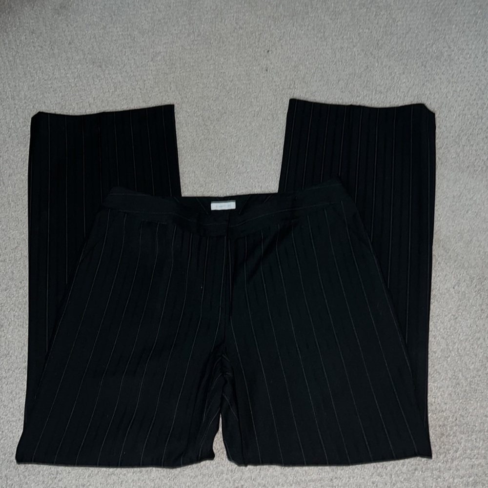 Semantiks Sz 8 stripes‎ black flat front pants women’s slacks